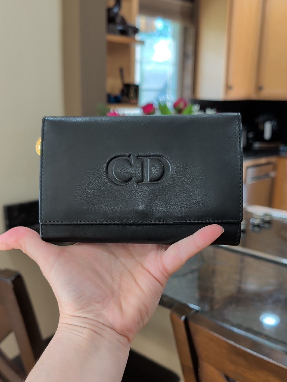 Christian Dior (CD) Black Leather Wallet